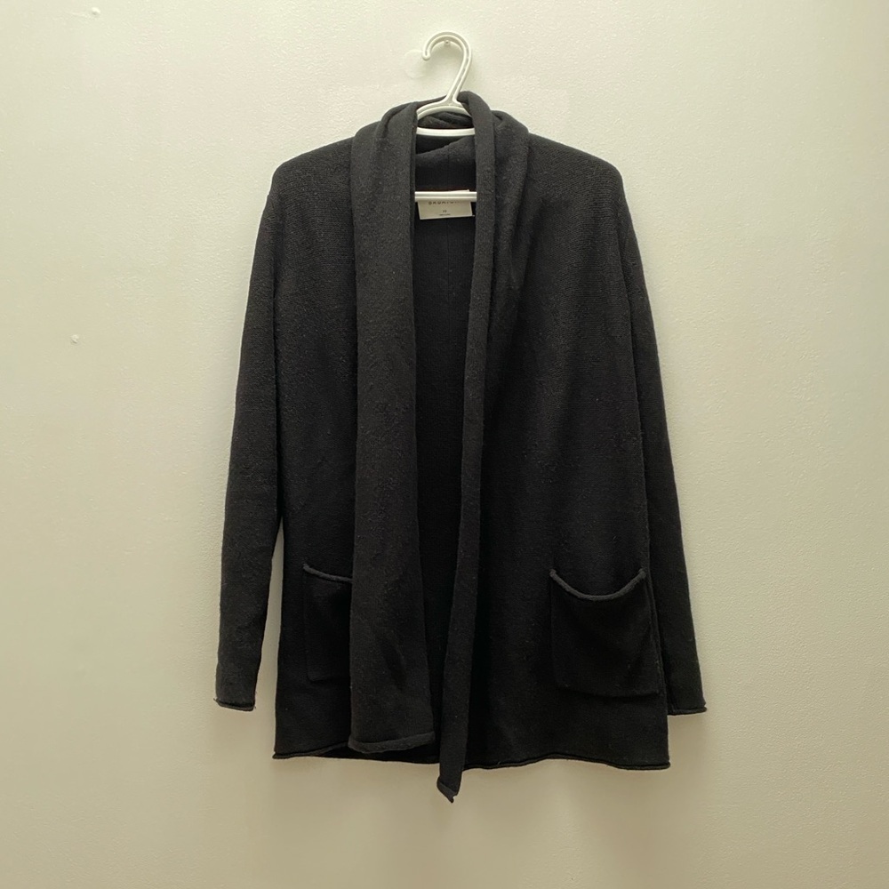 ARITZIA - Babaton Black Knit Wool and Cashmere Cardigan